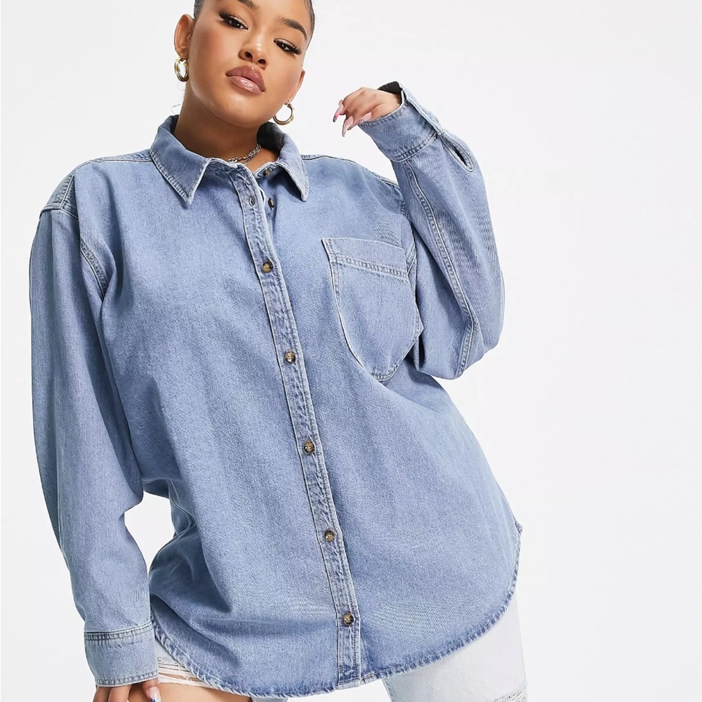 ASOS Curve Denim Shacket - Picture 3 of 4